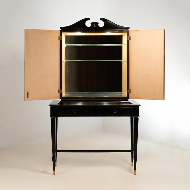Mid-Century Cabinet on Legs, 1950s For Sale - Image 4 of 6