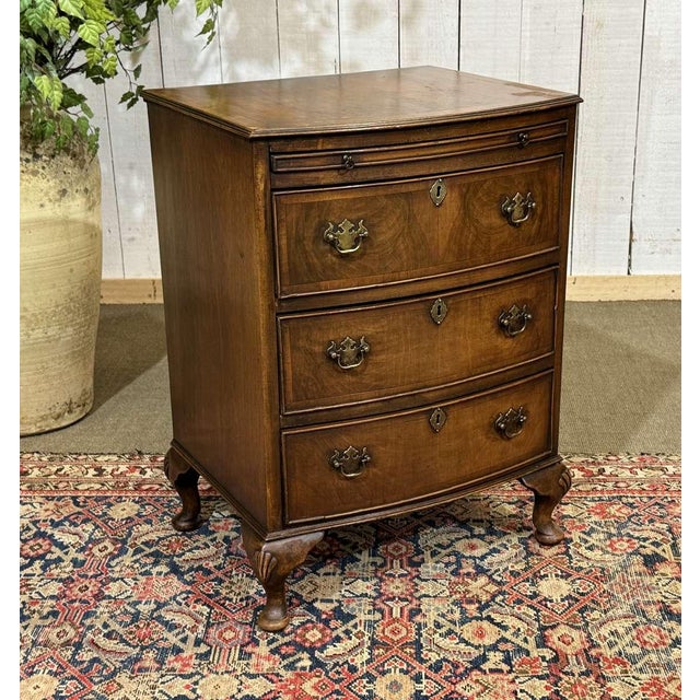 Vintage English Walnut Chest of Drawers, 1950s For Sale - Image 3 of 14