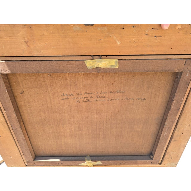 Roman Views, 19th Century, Oil Paintings, Framed, Set of 2 For Sale - Image 10 of 12
