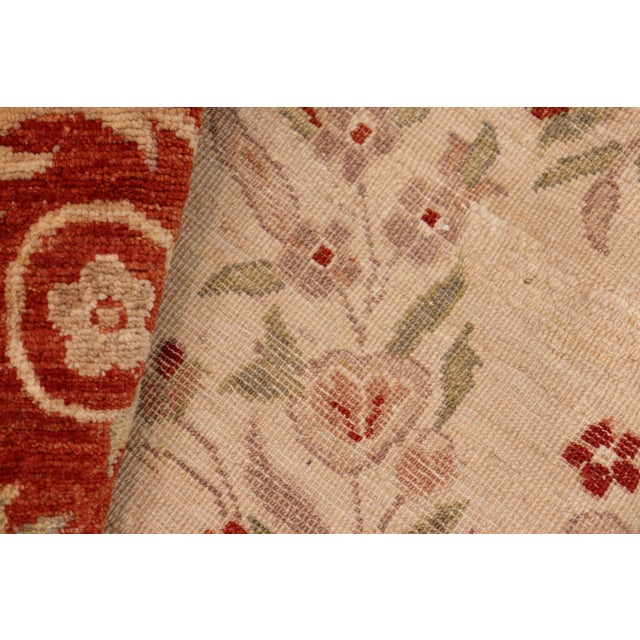 Textile Oriental Ziegler Beige Rust Hand-Knotted Wool Rug - 8'0'' X 10'2'' For Sale - Image 7 of 8