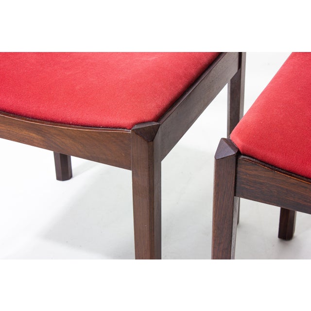 Wood Dining Chairs in Rosewood by Dino Cavalli, 1970s, Set of 4 For Sale - Image 7 of 11