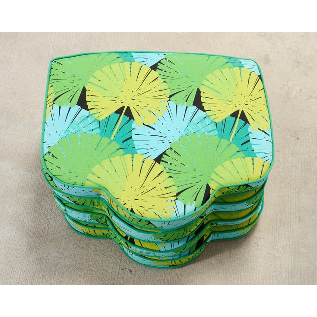Set of Four Rose Tarlow Style Iron Lattice Garden Chairs For Sale - Image 18 of 18