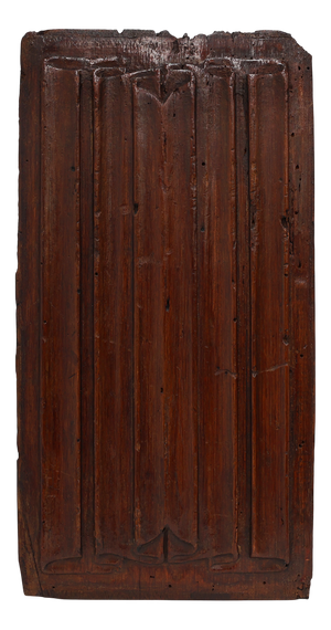 16th Century Oak Carved Gothic Panel, Belgium