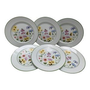 Vintage Midcentury Japanese Floral Dinner Plates