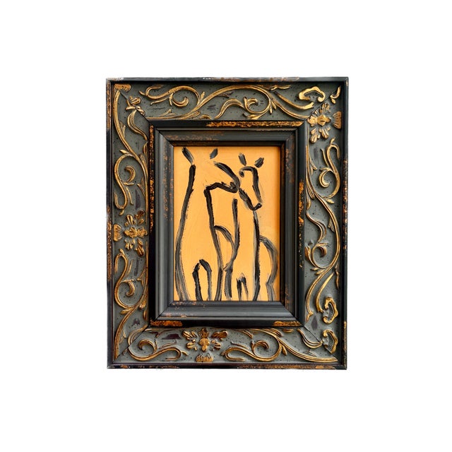 Postmodern Framed Original Equestrian Oil Painting For Sale - Image 3 of 8