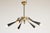Minimalist pendant lamp, made in Italy in the 1950s. Brass and Bakelite. Very good condition, brass finish with normal...