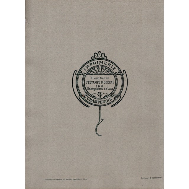 Antoine Calbet, L'Inconnue, 1897, Lithograph on Paper For Sale - Image 10 of 11