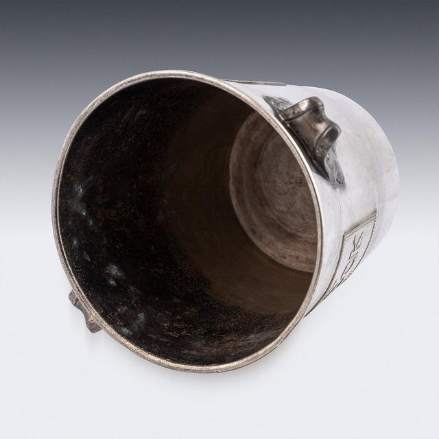 Silver Vintage French Silver Plated Delbeck Reims Champagne Cooler, 1930 For Sale - Image 8 of 13