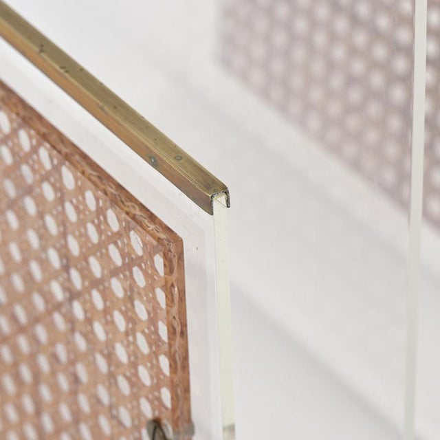 Acrylic Glass and Rattan Magazine Stand, 1970s For Sale - Image 18 of 18