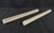 Ceramic Pair of Vintage European White Ceramic Pencil Wall Tiles For Sale - Image 7 of 8