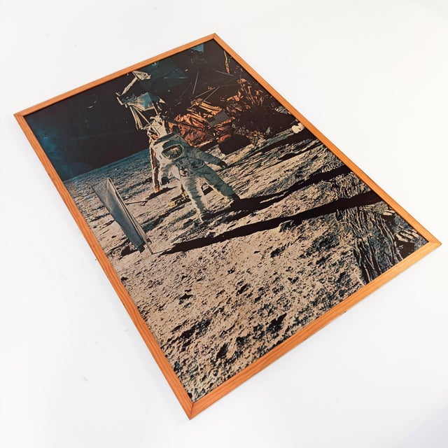Large high resolution print of edwin aldrin on the moon, switzerland, 1970. Photograph of edwin aldrin on the moon taken...
