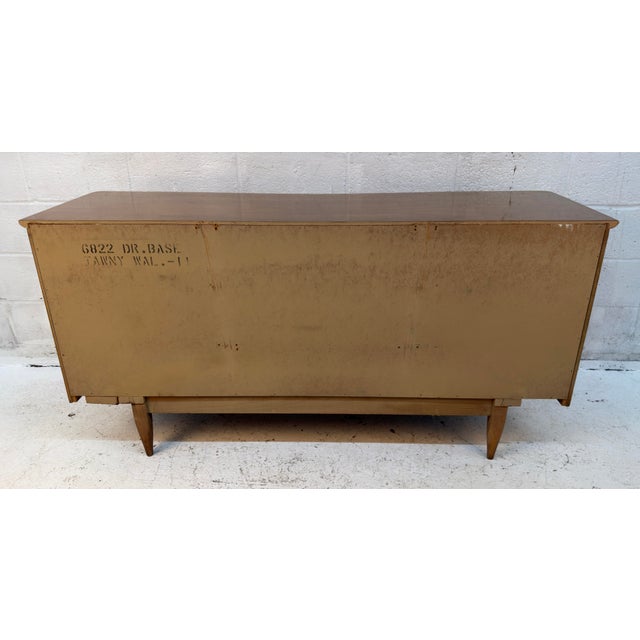 Kent Coffey Walnut Lowboy Dresser With Nine Drawers, 1960s For Sale - Image 17 of 18