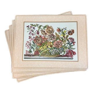 Vintage Cork Backed Pimpernel Floral Placemats - Set of Four For Sale