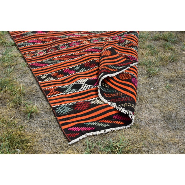 1970s 1970s Traditional Striped Large Kilim For Sale - Image 5 of 12