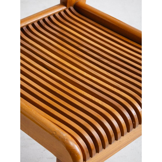 Italian Post Modern Wood Slat Dining Chairs, a Set of 4 For Sale - Image 9 of 13