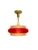 Vintage Pendant Lamp in Red and Clear Plastic with Glass Shade, 1970s For Sale - Image 4 of 11
