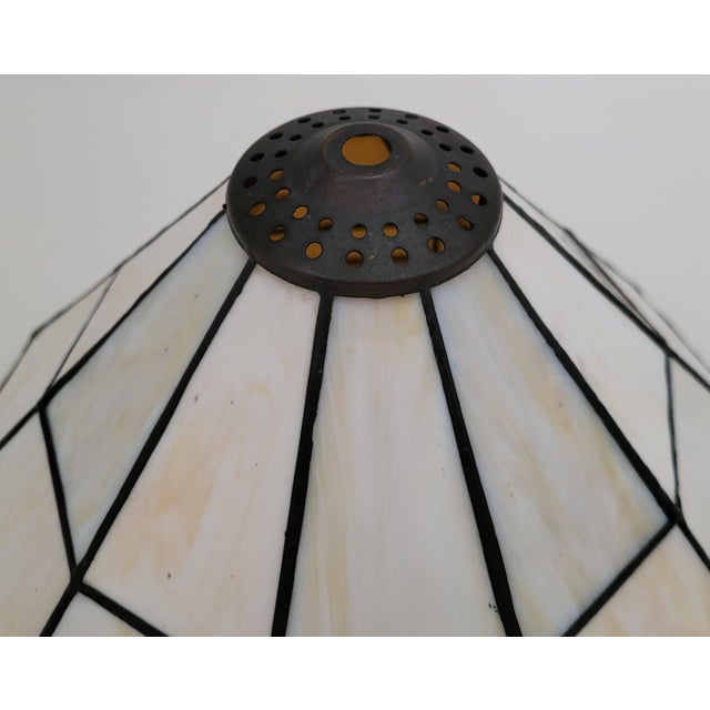 Early 20th Century Vintage American 20th C Arts & Crafts Stained Glass Lamp Shade For Sale - Image 5 of 9