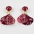 Contemporary Francoise Montague Paris Resin Clip Earrings Dangle Burgundy Petal - 2 Pieces For Sale - Image 3 of 5