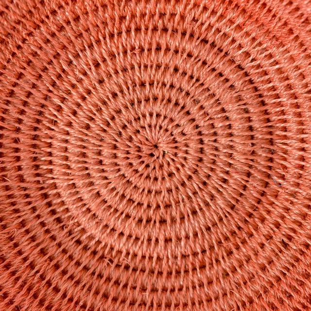 Early 20th Century Sisal Handwoven Peach Basket Eswatini 6inch For Sale - Image 4 of 7