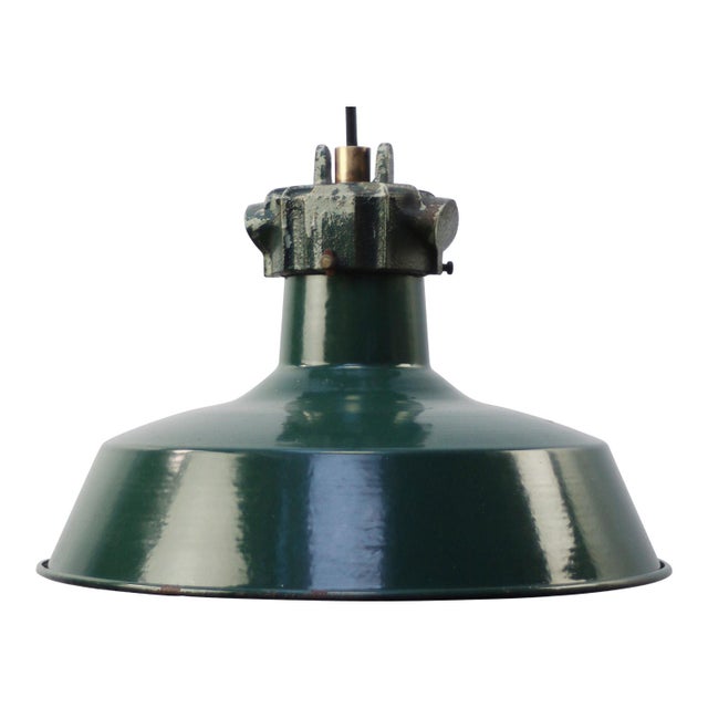 1950s Vintage Industrial Factory Pendant Lights by Sammode, 1950s For Sale - Image 5 of 5