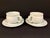 Japanese Late 20th Century Japanese Celadon Porcelain Cup & Saucer Set for Two Featuring Botanical Motif For Sale - Image 3 of 6
