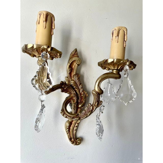 Double Bronze Wall Lights and Pendants, 1950s, Set of 2 For Sale - Image 4 of 8