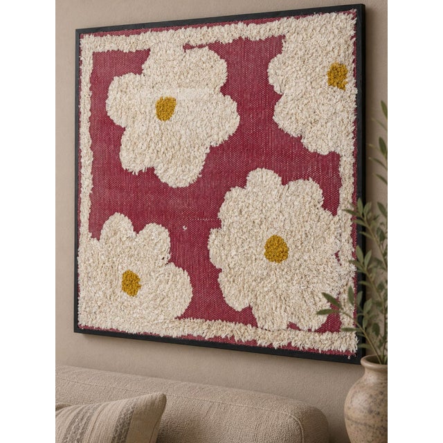 Contemporary Daisy Blush Tufted Wall Frame For Sale - Image 3 of 3