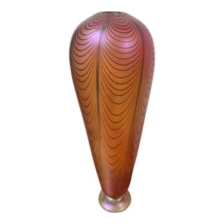 Circa 2004 Ken Peterson Hand - Blown Vase, Signed For Sale