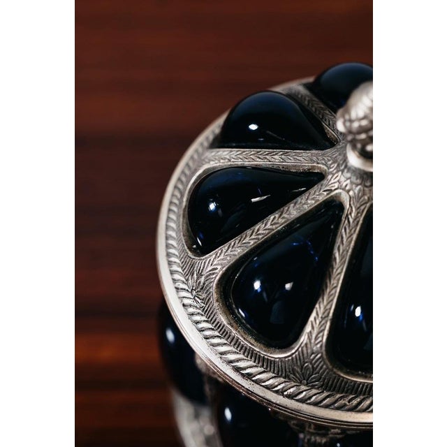 Large Royal Sheffield Collection Blue Service Jar, 1950s For Sale - Image 10 of 15