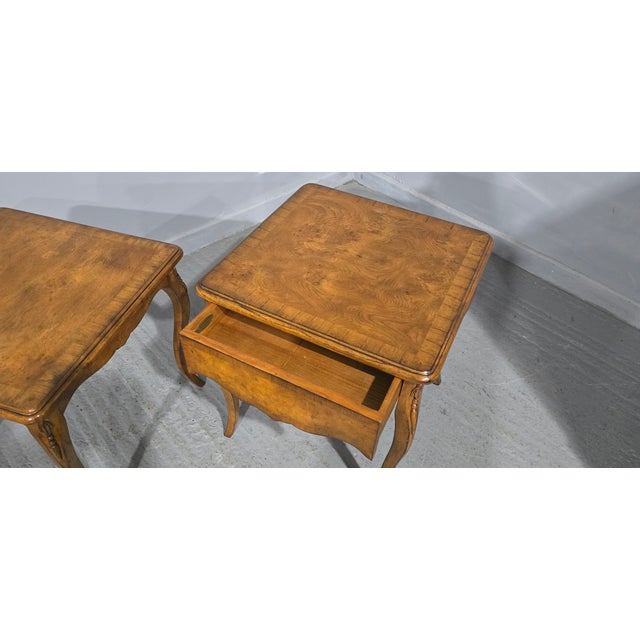 Wood Burr Elm Lamp Tables, 1970, Set of 2 For Sale - Image 7 of 9