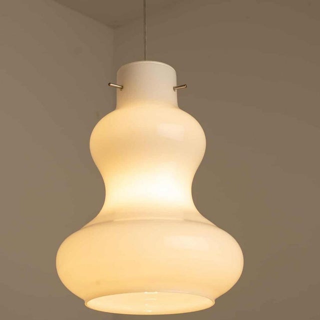 Vintage Murano Glass Pendant Light by Massimo Vignelli for Venini, 1960 For Sale - Image 9 of 18