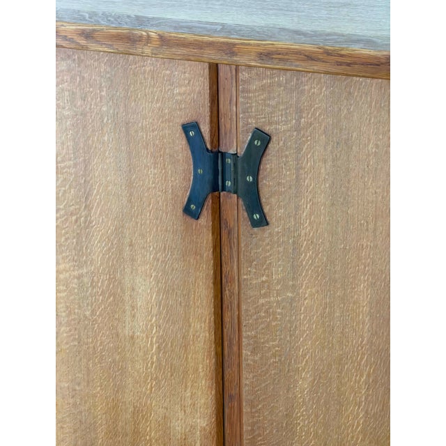 Danish Modern Sideboard in Oak and Brass by Henning Kjærnulf, 1960s For Sale - Image 9 of 12