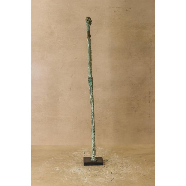 Green Benin Bronze Sculpture For Sale - Image 8 of 11