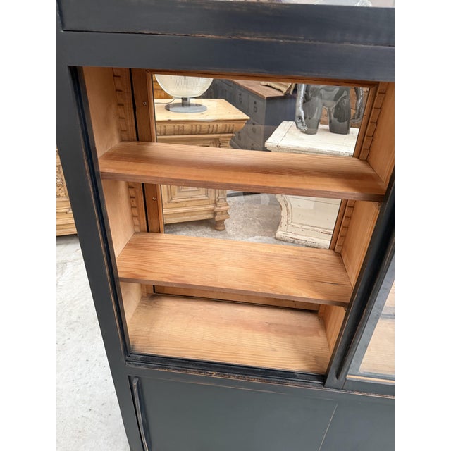 Double-Sided Display Case with a Weathered Finish For Sale - Image 6 of 13