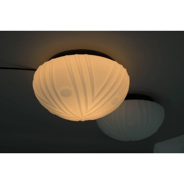 Metal Mid-Century Flush Mounts, 1990s, Set of 2 For Sale - Image 7 of 8