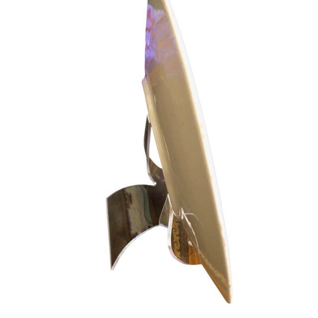 1900 - 1909 French Faience Salins Barbotine Majolica Plates - a Pair For Sale - Image 5 of 6