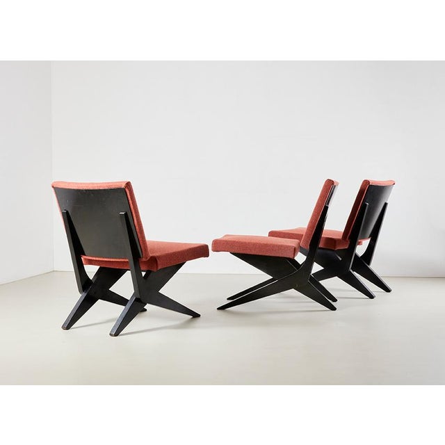 Mid-Century Modern Scissor Easy Chairs Model Fb18 by Jan Van Grunsven for Pastoe, the Netherlands, 1955, Set of 3 For Sale - Image 3 of 11