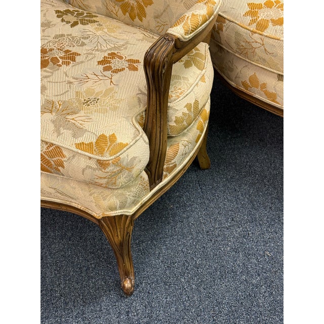 1980s Late 20th Century French Bergere Chairs - A Pair For Sale - Image 5 of 9