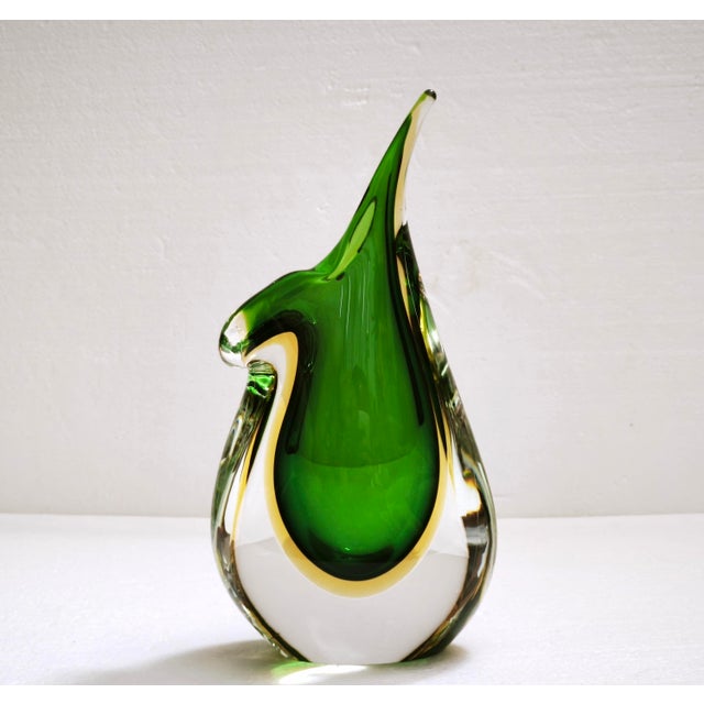 Large Murano Sommerso Teardrop Art Glass Vase from Cenedese, Italy, 1970s For Sale - Image 16 of 18