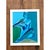 Vintage Figurative Blue Acrylic Oil in Canvas For Sale - Image 12 of 12