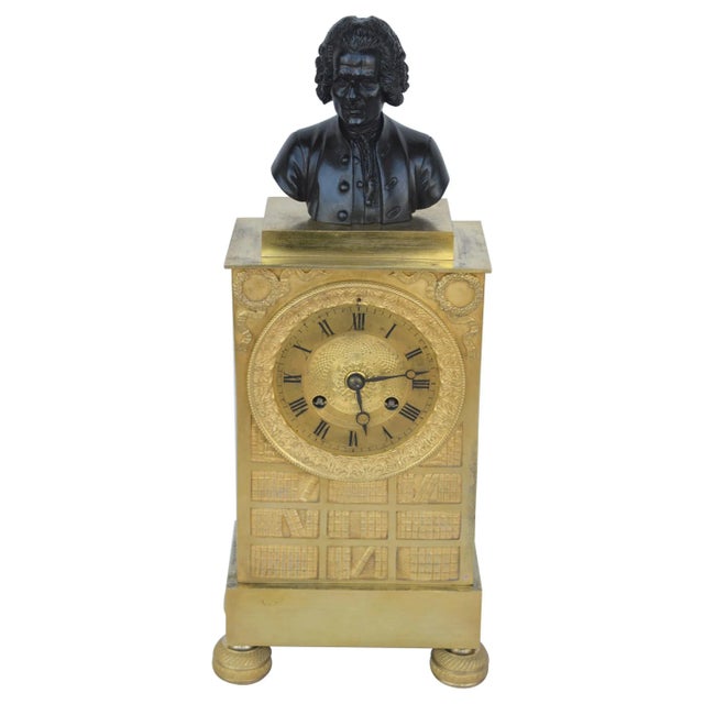 Metal Charles X Gilt Bronze Mantel Clock For Sale - Image 7 of 7