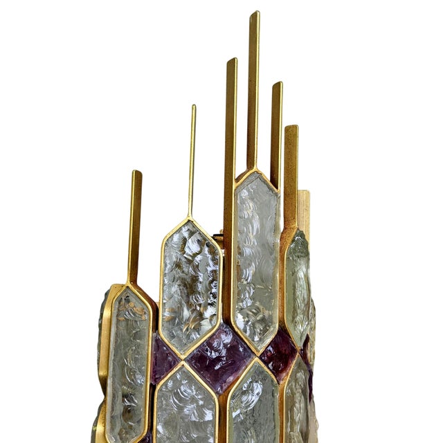 Brutalist Large Wall Lamps by Albano Poli for Poliarte, 1970, Set of 2 For Sale - Image 3 of 12