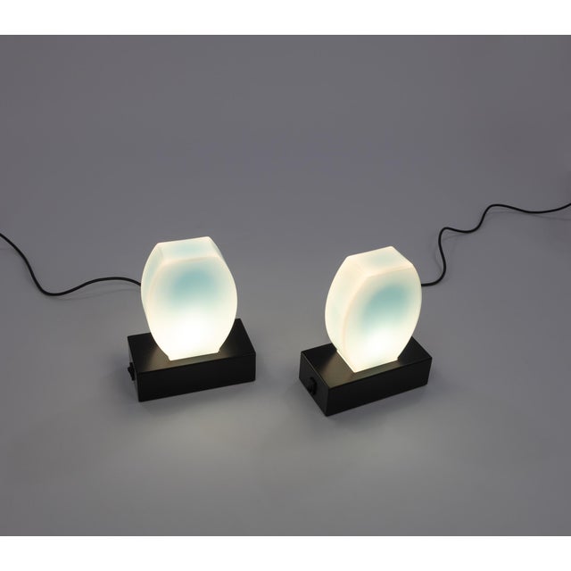 Dorane Blue Table Lamps by Ettore Sottsass for Stilnovo, 1970s, Set of 2 For Sale - Image 6 of 8