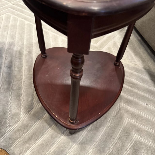 Vintage Heart Shape Wood Side Table | Chairish