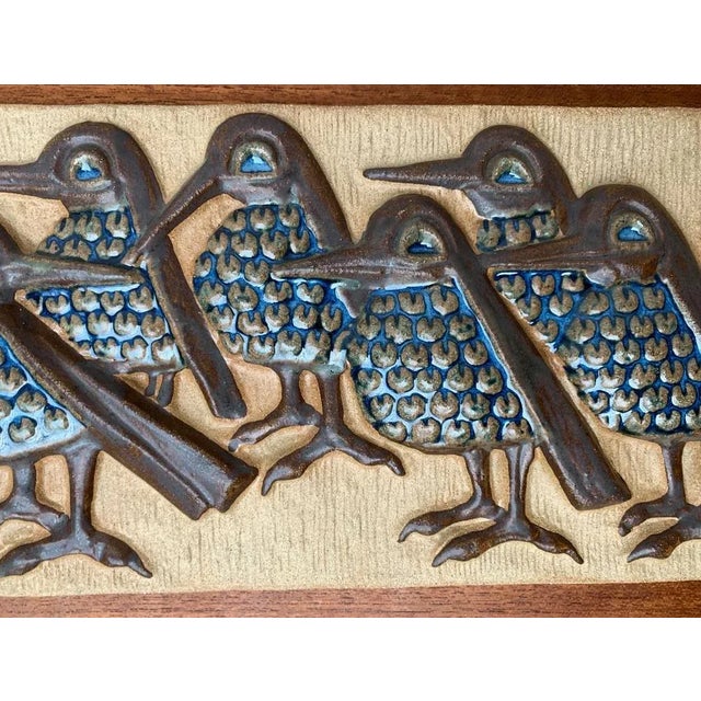 Mid-Century Danish Wall Relief Plate by Marianne Starck for Michael Andersen Bornholm, in Flawless conditions. Designed...