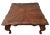 Vintage Cocktail Coffee Table Ball Claw Legs Large Square Shape Chippendale For Sale - Image 4 of 12