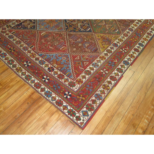 1920s Zabihi Collection Persian Colorful Tribal Accent Size Rug For Sale - Image 17 of 18