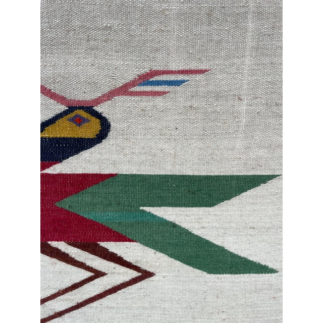 1970s Vintage 1970s South American Hand-Woven Wool Folk Art Textile Wall Hanging For Sale - Image 5 of 8