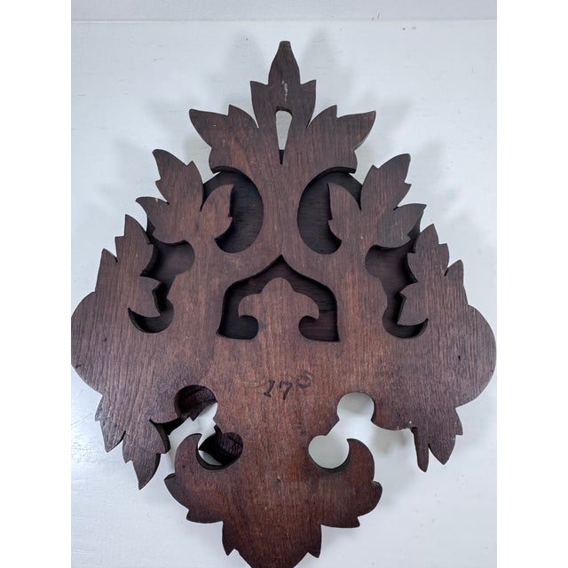 Early 20th Century Early 20th Century Ornate Carved Wood Folding Wall Shelf, Victorian Revival Style For Sale - Image 5 of 7
