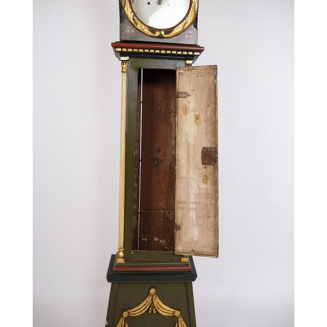 Antique Bornholm Clock with Hand Painted Decoration, 1840s For Sale - Image 6 of 13